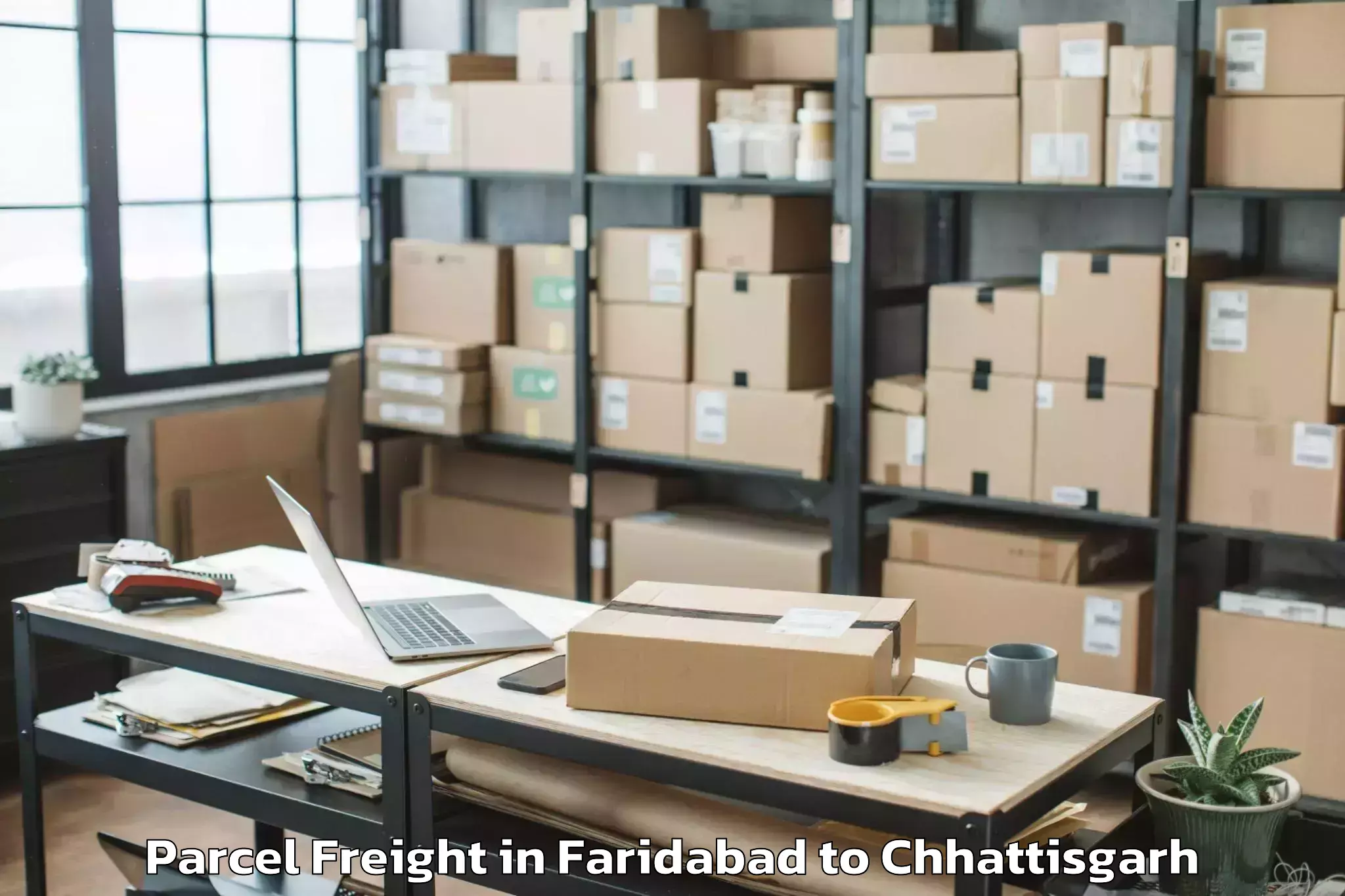 Top Faridabad to Bishrampur Parcel Freight Available